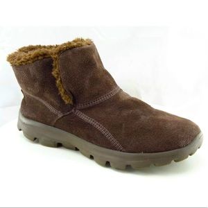 Skechers On The Go Chugga short boots faux fur brown size 11